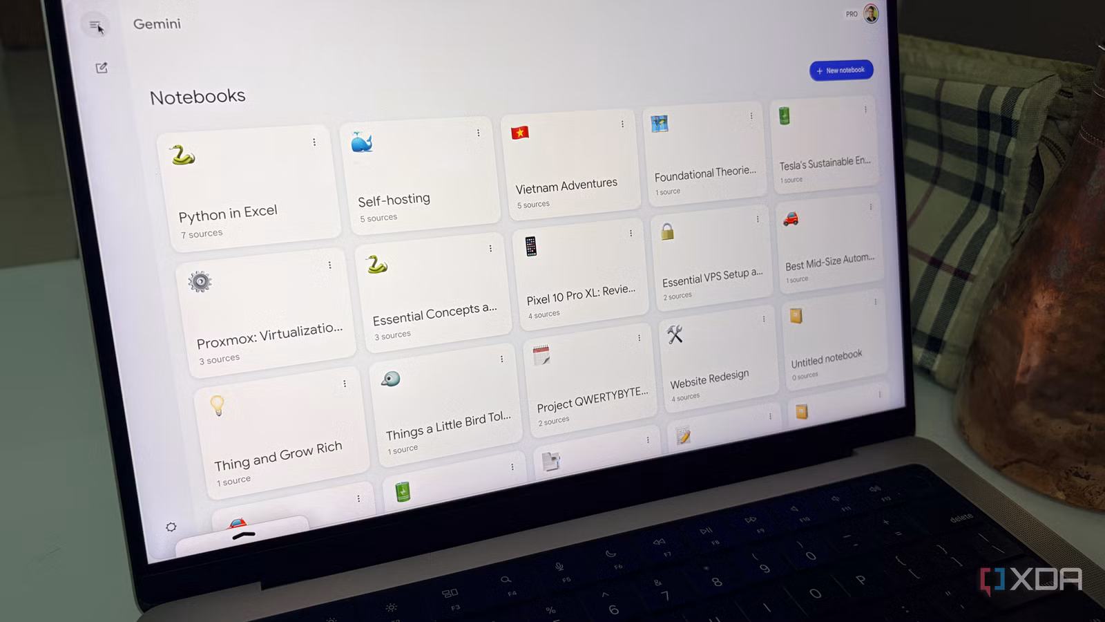 notebooks in gemini